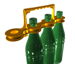 modellierung des flaschengriffs mit alias wavefont